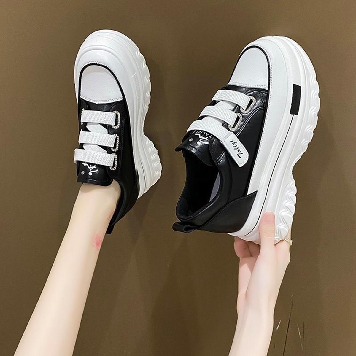 LURAD Sepatu Wanita Sneakers Trendy High Kuality sport casual Original Brand  Karet Shoes Cewek Round Toe Tanpa Hak Musim panas Hak Datar Musim dingin WL537