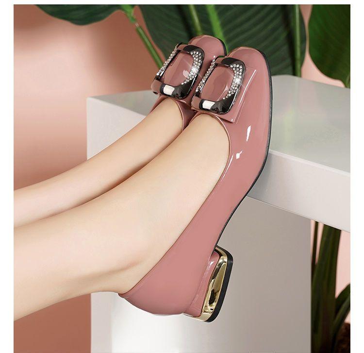 Product Introduction of Giày Nữ, Cỡ Lớn (35-43), Giày Lười, Đế Thấp, Da, Giày Cao Gót Mũi Vuông, Giày Đi Làm, Thích Hợp Cho Bàn Chân Rộng Và Béo, Có Cỡ 41, 25