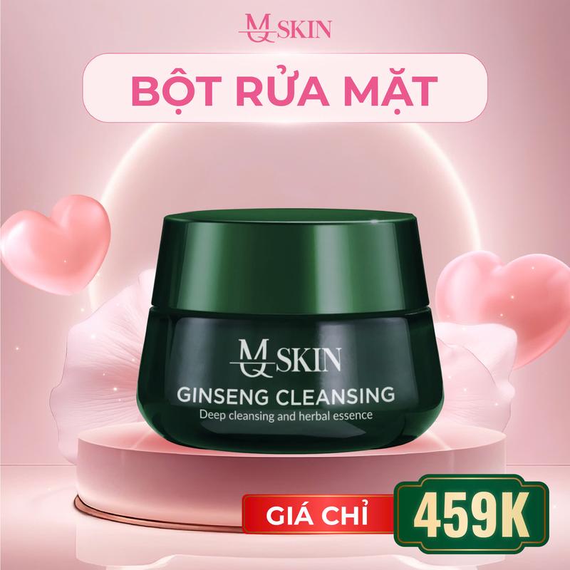 [ MQ SKIN ] Bột rửa mặt nhân sâm làm sạ.ch bụi b.ẩn, ng.ăn ngừ.a mụ.n, làm mềm mịn da - MQ SKIN Ginseng Cleaning 100gr Skincare Women