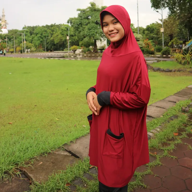 Hijab Lengan, Jilbab Lengan, Jilbab bergo praktis, Jilbab terusan, hijab syar'i kerudung nyaman syari  instan  Panjang Muslim 4