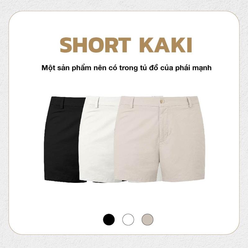 Product Introduction of Quần Short Poloman Kaki cao cấp, chống nhăn tinh tế và phong cách Menswear Cotton 10