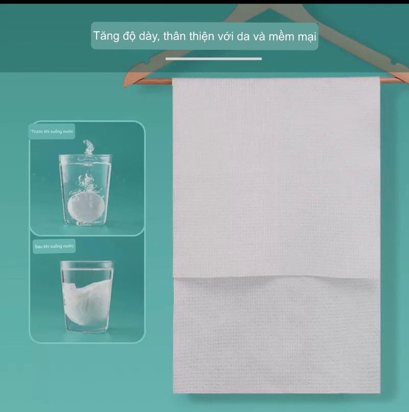 Product Introduction of Khăn nén du lịch nén viên kẹo kích thước 30x60cm, Túi 6 khăn vô cùng tiện lợi Cotton Khăn Tắm 1