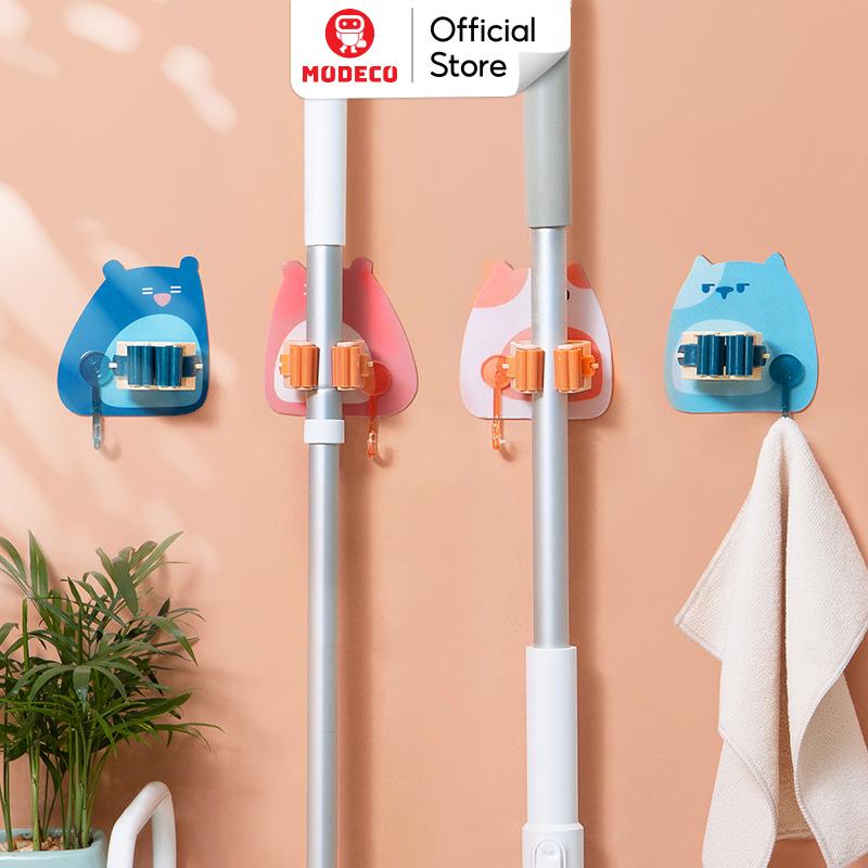  Móc Dán Tường Kẹp Giữ Cây Lau Nhà Treo Chổi Treo Ô - Keo Dày Siêu Dính Chịu Lực Chắc Chắn 6kg 