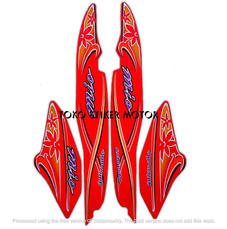STIKER STRIPING LIS BODY MOTOR MIO SPORTY TAHUN 2004 FULLSET Motorcycle striping mio sporty 4