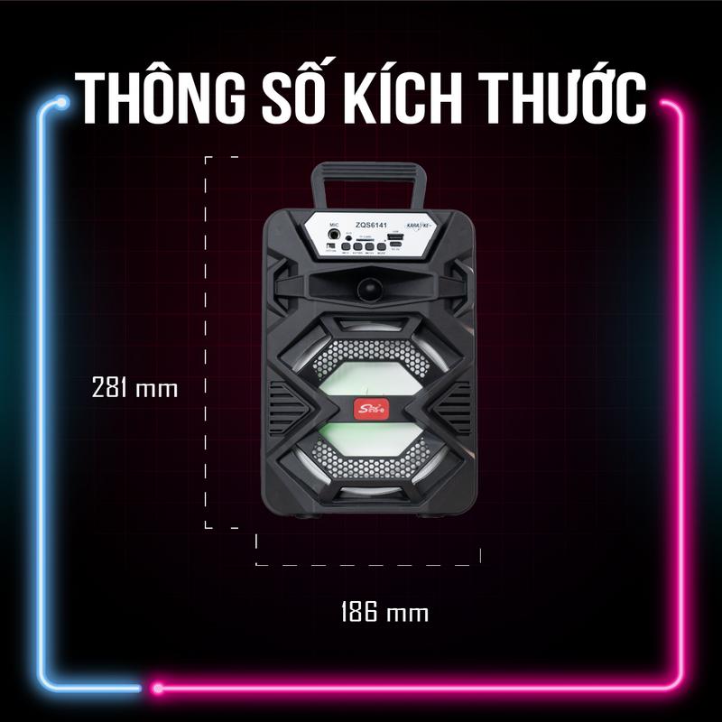 Product Introduction of [KÈM MICRO] Loa Bluetooth ZQS-6141 Công suất lớn, Có thể karaoke ngoài trời, Hỗ trợ đèn led nhấp nháy theo nhạc 2