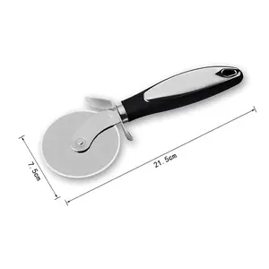Pisau Roda Putar Pemotong Pizza Adonan Kue Stainless Steel