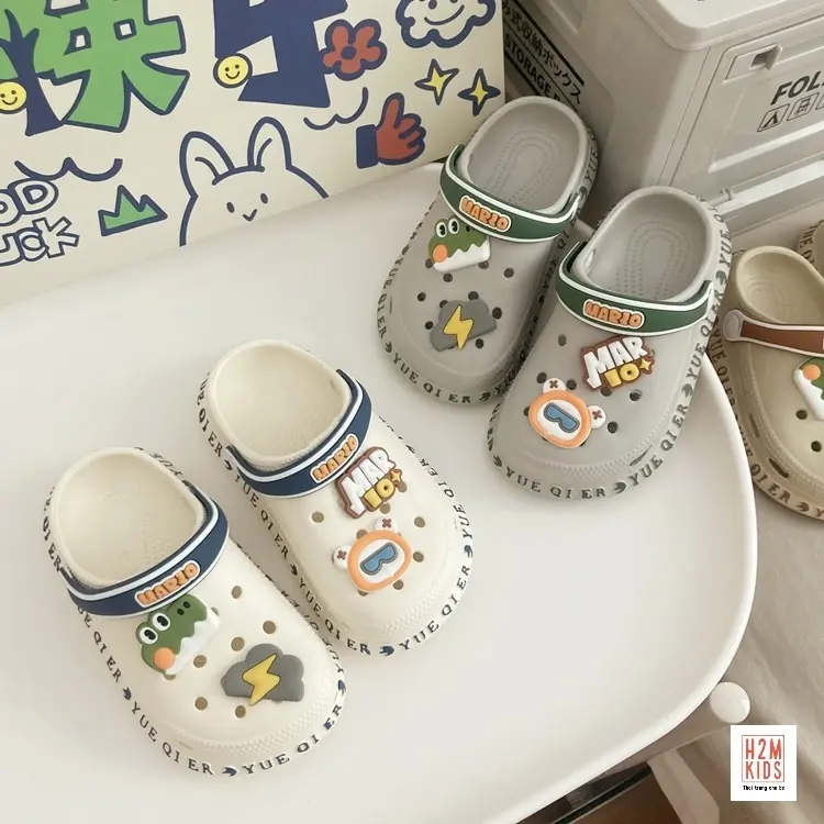Dép cho bé Cheerful Mario LQ-7588AD, sục cross cho bé trai bé gái siêu nhẹ chống trơn trượt SM2 0