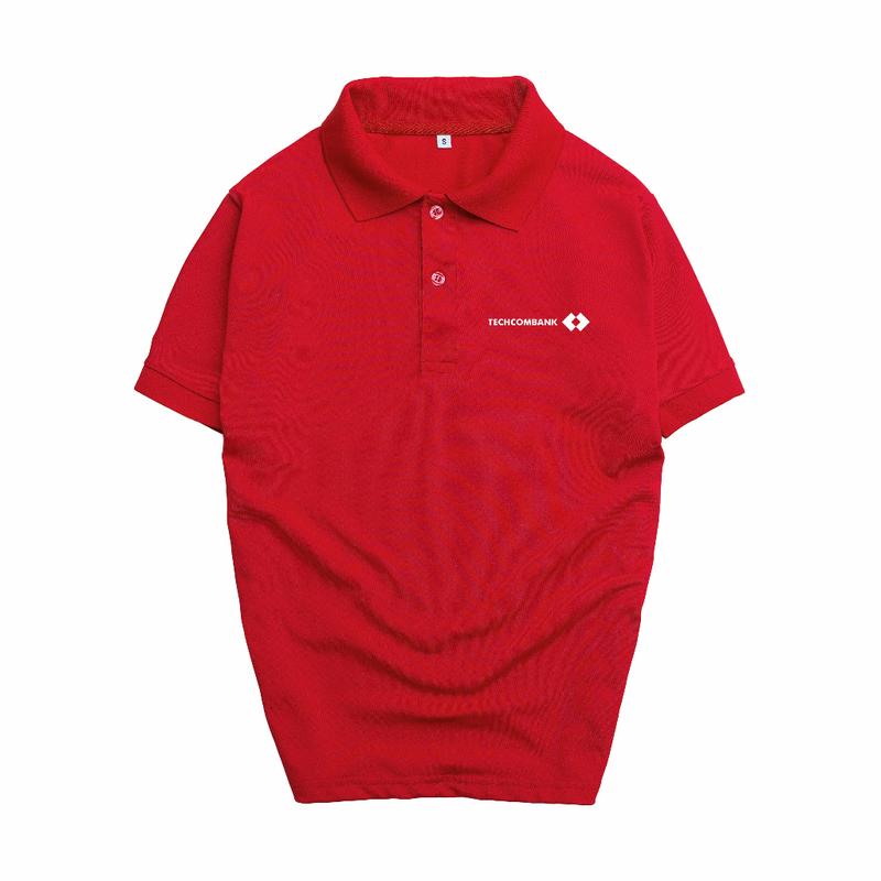 Áo đồng phục ngân hàng cao cấp La' House Uniform - Techcombank - Áo polo in theo yêu cầu  - lahouseuniform - Form xuông nam nữ - Hàng Sẵn - Đủ size  - intheo yêu cầu - Menswear - womenswear - polo  - T Shirt - Full size - Có Cổ - Thun - Ngắn Tay