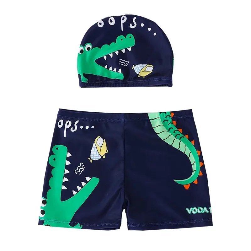 Đồ Bơi Cho Bé Trai Quần Bơi Kèm Mũ 3-10 Tuổi Sport Bikini 7