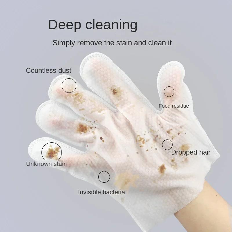 Pet Wash Free Glove Cleaning Pet Stain Remover Wipes Disposabl Cleaning Massage Grooming No-wash Wipes for Dogs & Cats Supplies 5