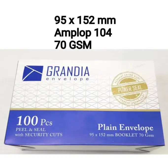 Amplop Grandia Putih 104 Isi 100 Lembar