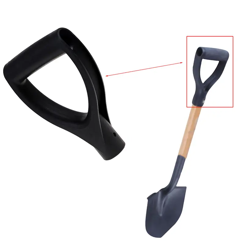 U type Black Plastic Snow Shovel Replacement D Grip Spade Top Handle Garden
