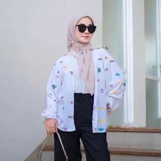 OneSet Outer | Setelan Outer | OUTER KIYOWO LENGAN BALON OUTER WANITA OUTER RAYON OVERSIZE Baju Muslim 1
