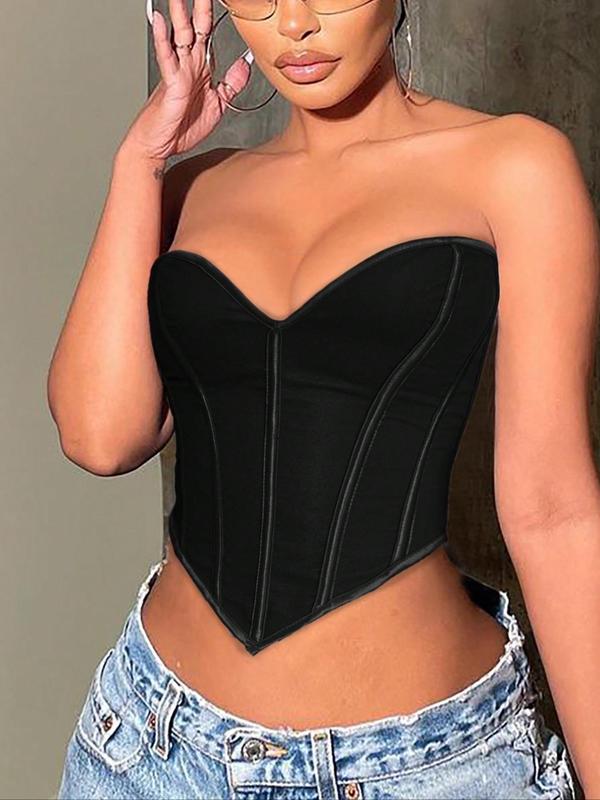 Women's Solid Color Tube Top Corset Women's Solid Color Tube Top Corset