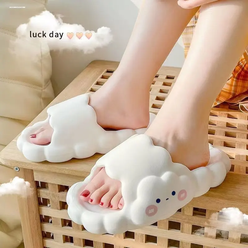 Dép Đi Trong Đám Mây, Dành Cho Nữ, Mặc Mùa Hè, Sử Dụng Trong Nhà, Đế Dày, Thoải Mái, Dễ Thương Và Im Lặng, Chống Trượt, Có Thể Đeo Ngoài Trời