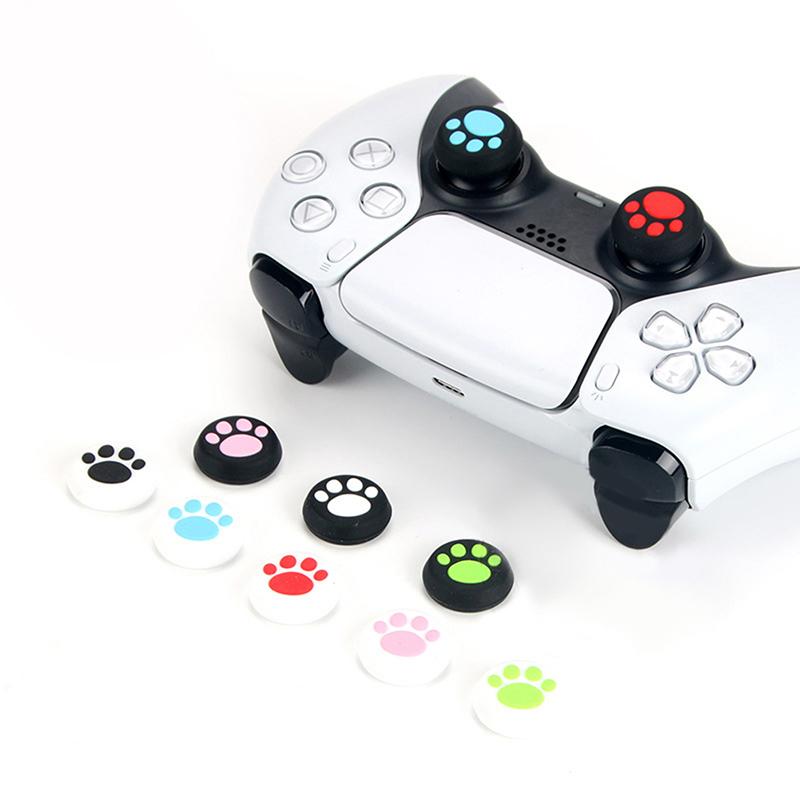 Tay Cầm Que Ngón Tay Cái Bằng Silicon, Dễ Thương, 2 Cái, Cho Nắp Bộ Điều Khiển PS4 / PS5, Bảo Vệ 3
