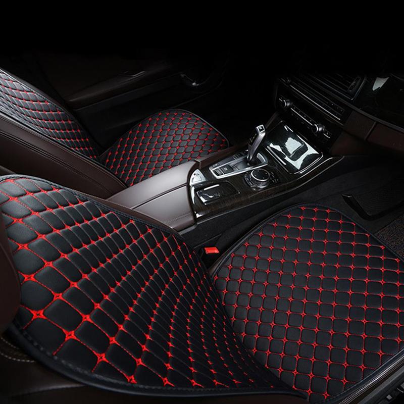Product Introduction of 3PCS Car Cushion Set Four Seasons General Leather Embroidery Cushion Car Seat Cover Leather Minimalism Wear-resistant Non-slip Cushion 32