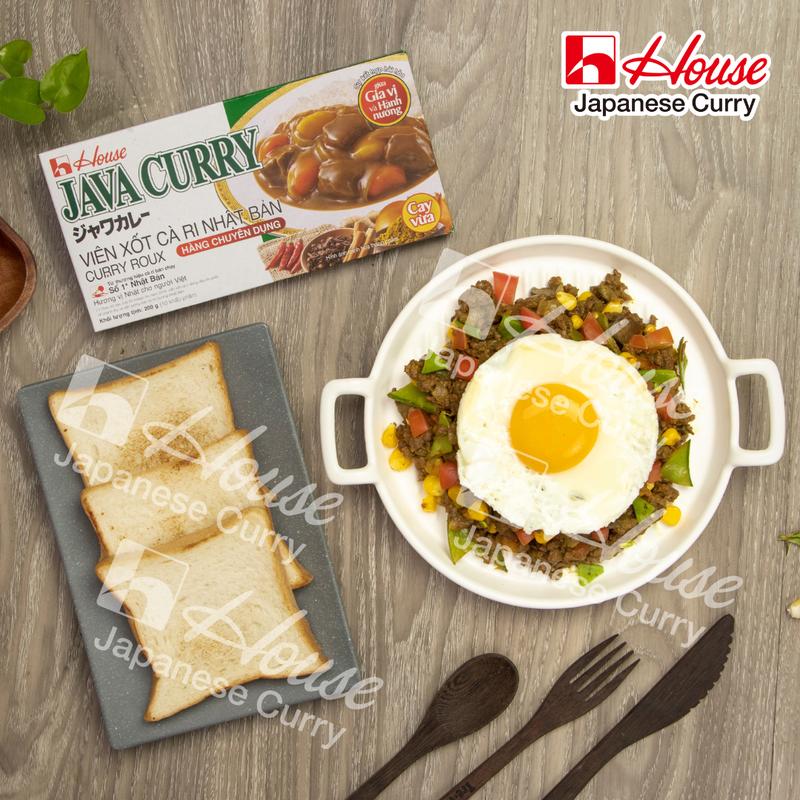 JAVA CURRY 200g – viên xốt cà ri Nhật Bản curry roux - Gia vị nấu cà ri Nhật House Foods - Vị cay vừa - 10 khẩu phần 6