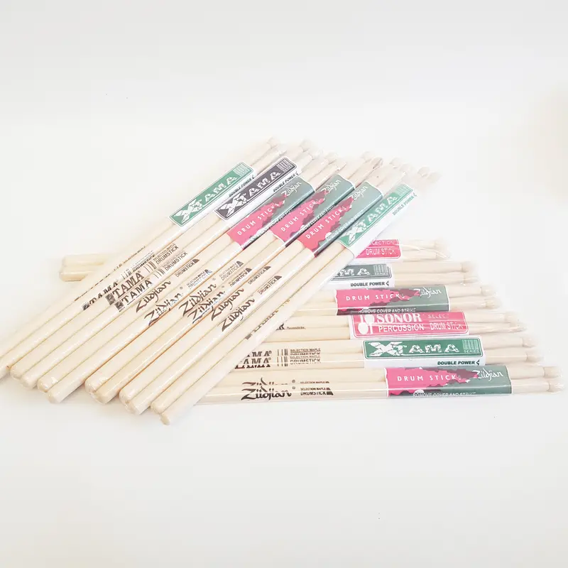 Stik Drum Bahan Maple Tanpa Sambungan (2pcs) - Stik Drum Murah - Stik Drum Bahan Kayu Maple Tanpa Sambungan 0