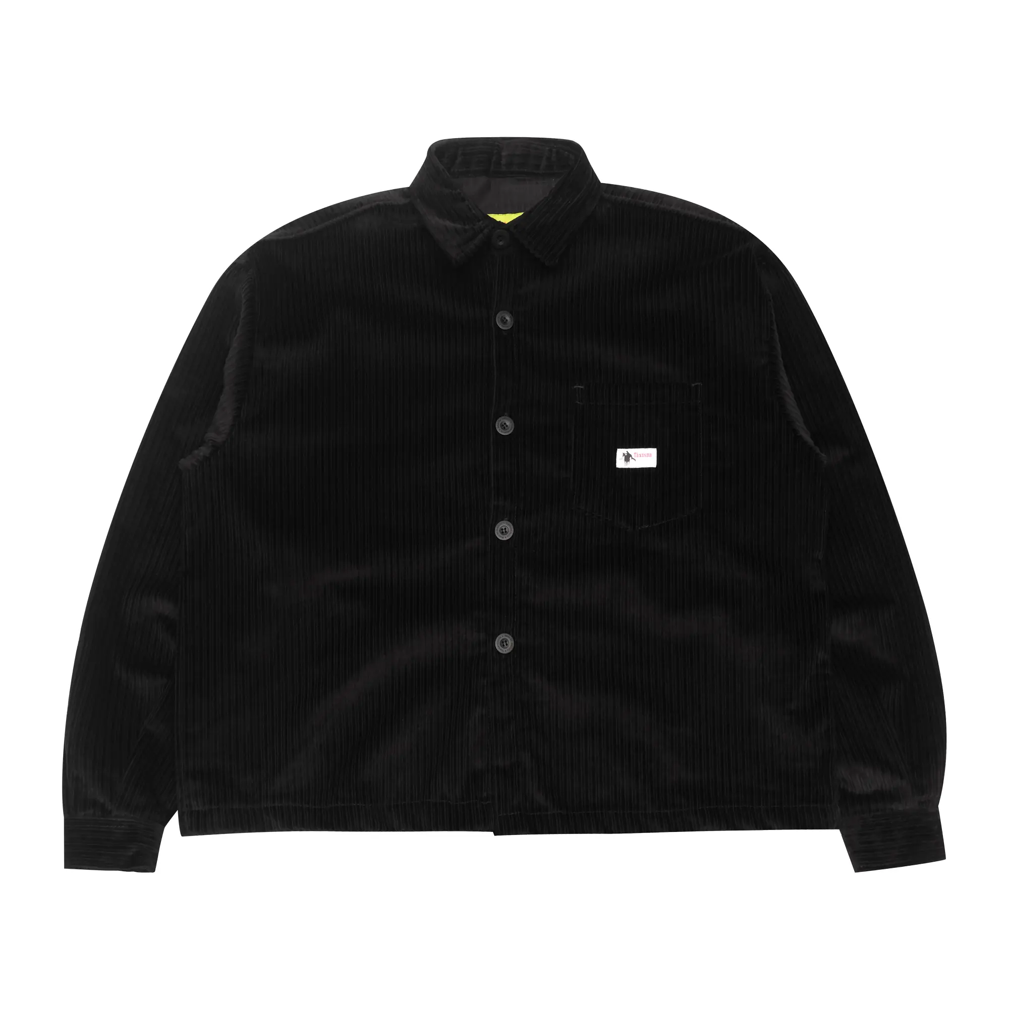 03 - Long Shirt Rose Corduroy Black Thanksinsomnia