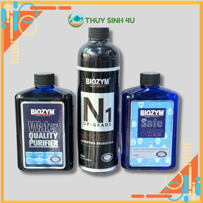 Combo Biozym Start - Vi sinh N1, Khử Clo bảo vệ cá và làm trong nước siêu tốc