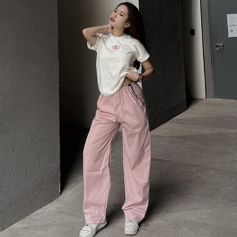 Quần kaki form rộng dây rút eo 2 bên như Lisa MDQ04 8