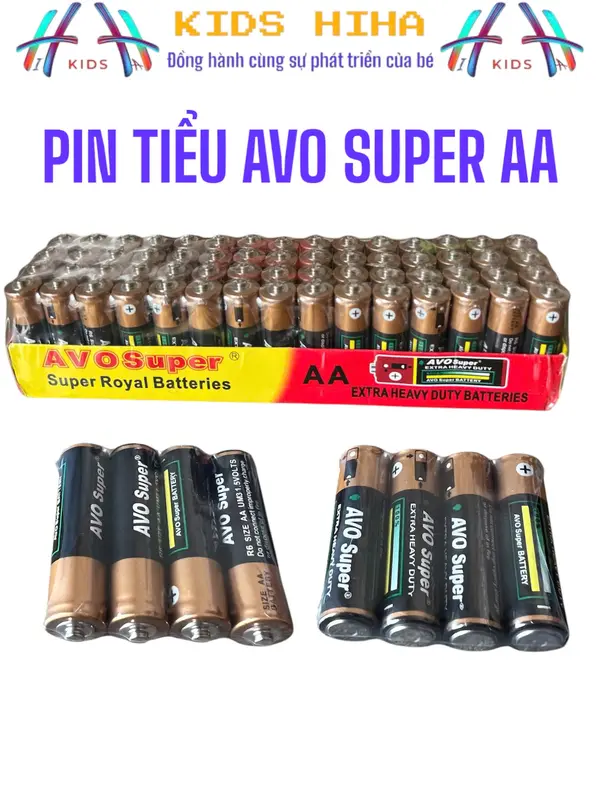Pin AA 1.5V SUPER AVO, LỐC 60V PIN 2A 1.5V,  PIN BỎ ĐỒNG HỒ TREO TƯỜNG, MIC KARAOKE ,... 0