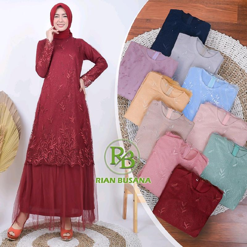 Dress Kombinasi Tile bawah || Gamis tutu 0