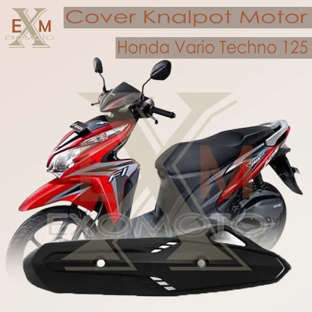 Cover Knalpot Vario Techno 125 Tutup Knalpot Vario Techno 125 Anti Pecah pnp | Cover Knalpot Vario 125 Techno Tutup Knalpot Vario 125 Techno CKD | Tutup Knalpot Vario 125 Techno - Desain Sporty | Protector Cover Knalpot Vario 125 Techno