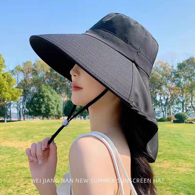 Mũ Chống Nắng, Dành Cho Nữ, Rộng Vành, Bảo Vệ Cổ Ngầu, Chống Tia UV, Mũ Hái Trà Ngoài Trời, Thích Hợp Để Đạp Xe Và Mùa Hè, Che Mặt, Mũ Chống Nắng 6