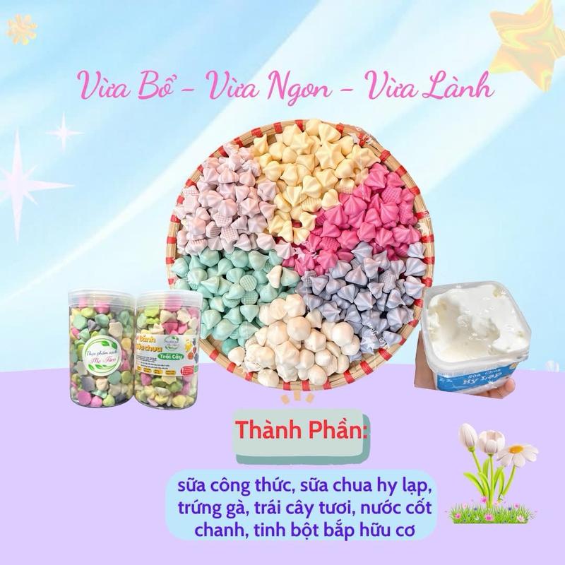 1 Hũ  Bánh Cookies Sữa Chua Mix Vị 540ml Cake Food Không Đường Snack Thức Ăn