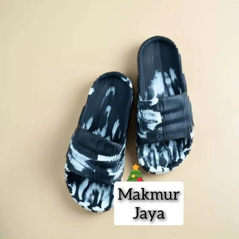 Sandal Pria Sandal Slop Gosome Motif Loreng 39-43 8831 Kasual Merah Sendal 2