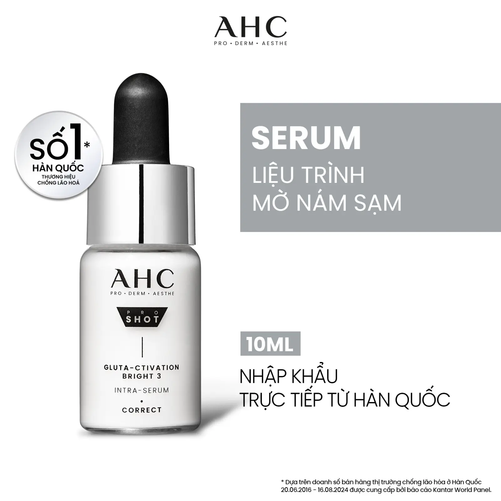 [HB GIFT 2] Tinh chất Serum mờ nám sáng da AHC PRO SHOT GLUTA-CTIVATION BRIGHT 3 10ML
