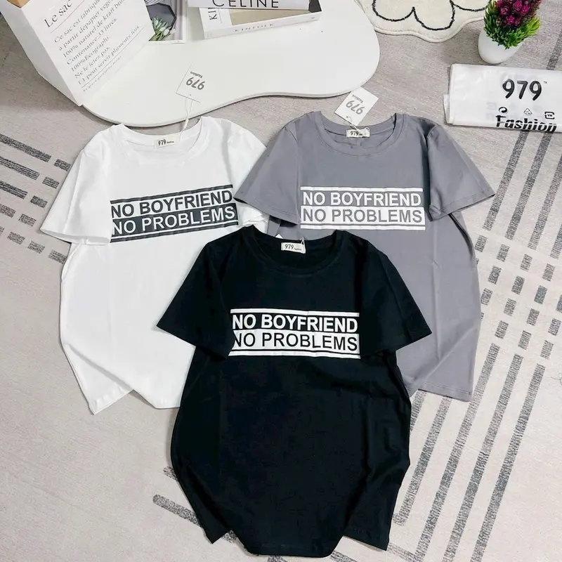 Áo Thun Cotton Thái Nữ FORM RỘNG, FORM VỪA 40~75kg Mềm Mịn Mát Cổ Tròn (MÃ A42 NO PRO) Voi Women Top Voan 1