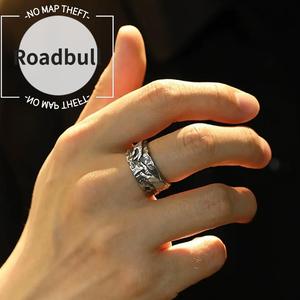 ROADBULLレトロな手作りりりデザインの袖口リング,調整可能なパンクスタイルのメンズリングです.これはファッショナブルなジュエリーで,パーティーや通常使用いに最适です.スタイリッシュでどんなスタイルにも合ううわせやすく,人気のあるのあるの誕生日プレゼントでもあります. メンズ リング カスタム ジュエリー