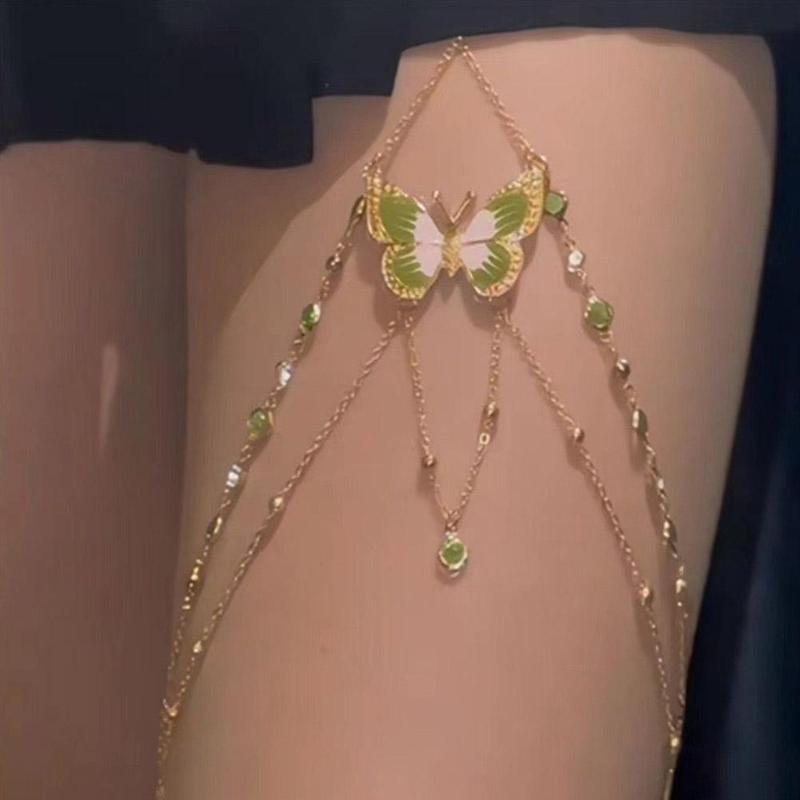 Product Introduction of Luxurious Metal Leg Chain With Butterfly Tassel Thigh Accessory Stylish Equipment For Girls 19