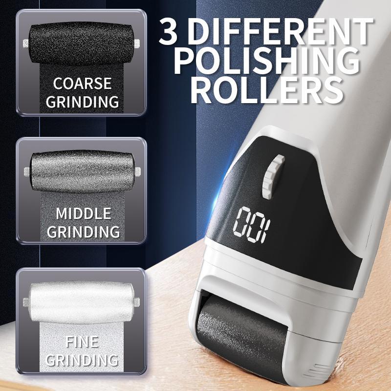 Product Introduction of Rechargeable Electric Foot File, Portable Pedicure Tool Kit, Professional Care of Dry, Cracked Skin, Perfect Gift for Foot Repair 5