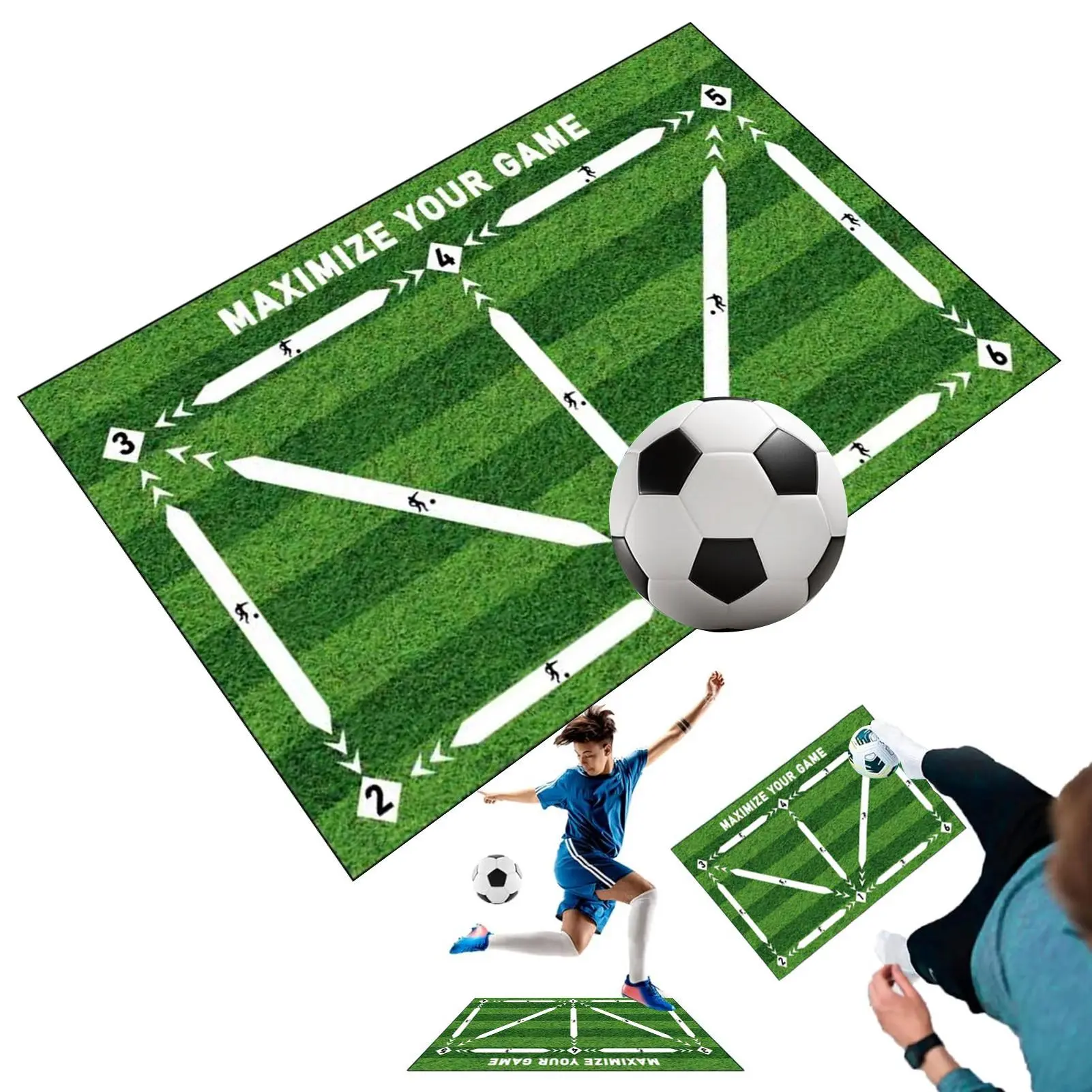 Football Training Mat, 1 Count Non-slip Soccer Training Mat, Football Agility Training Mat, Football Training Equipment for Home & Gym