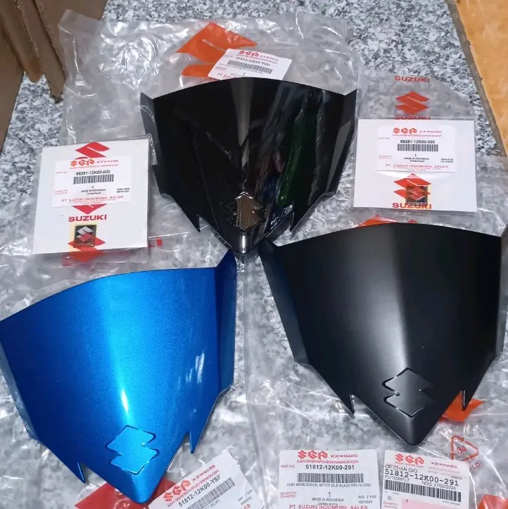 Chắn gió  & tem chắn gió  xe Satria raider fi 150 màu xanh gb .đen nhám .đen bóng. chính hãng