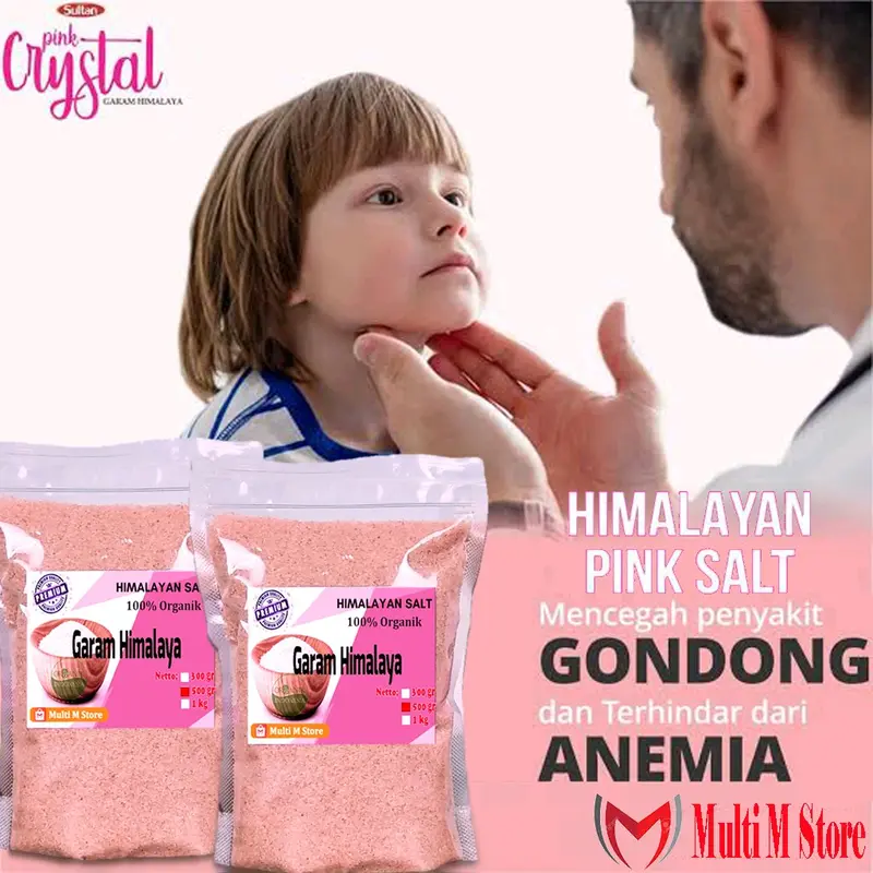 500 Gram Garam Himalaya Kualitas Pilihan| Produk Original | Himalayan Pink Salt Fine 7