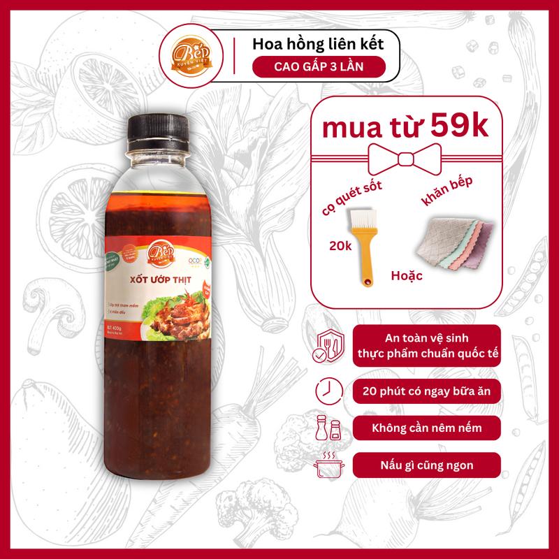 Sốt Ướp Thịt Nướng BBQ Bếp Xuyên Việt 400G, Nước Sốt Ướp Thịt, Hải Sản Tiện Lợi. Gia Vị