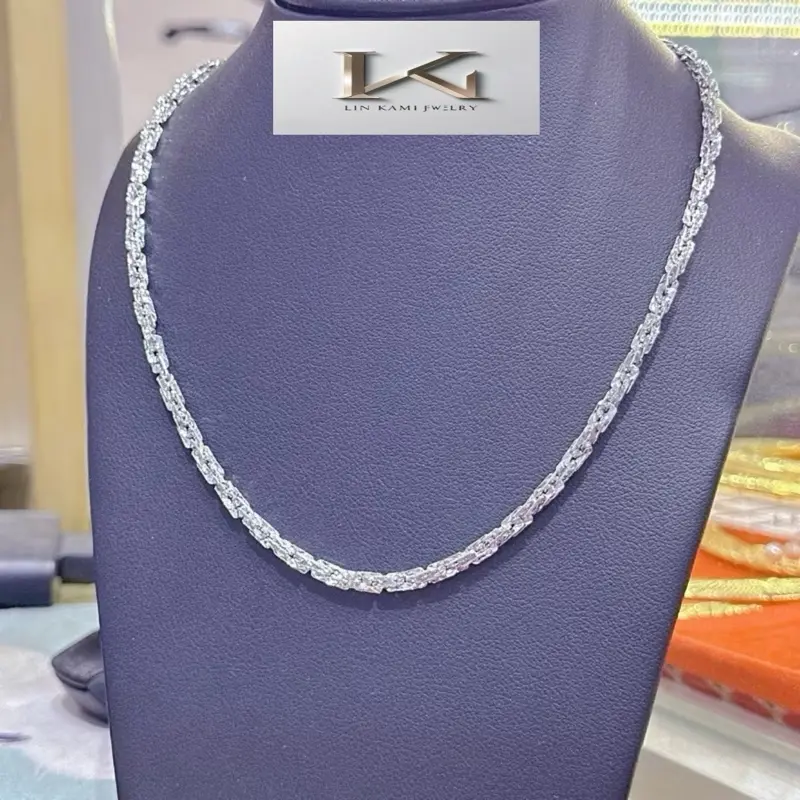 Dây chuyền xoắn vuông D9526 3mm-4mm -5mm -7mm- 10mm Lin Kami jewelry Trang Sức nữ
