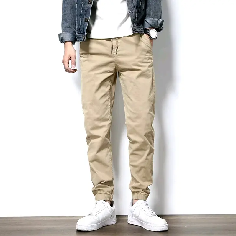 Quần Jogger Nam Kaki Cạp Chun Bo Gấu, Quần Kaki Nam Nữ Mẫu Jogger Bo Gấu  Cao Cấp Vải Cotton Mềm Sau Khi Giặt 1