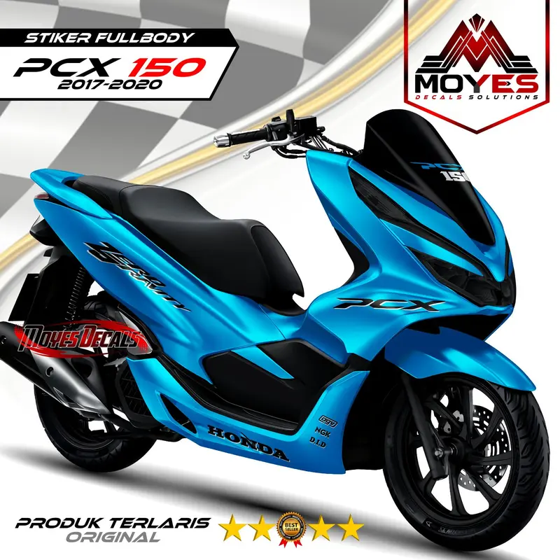 COD Stiker Decal Motor PCX 150 Variasi Fullbody Motif Polosan Simple Keren Motorcycle Racing 2