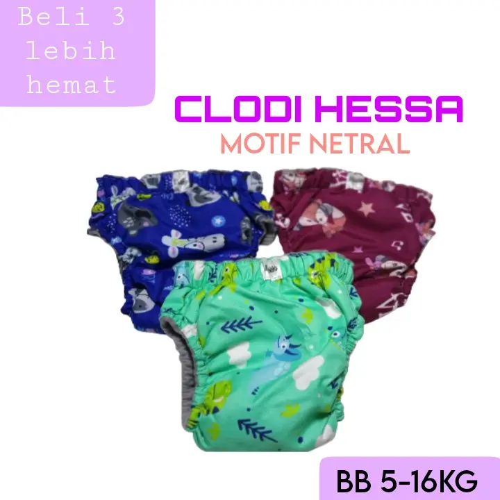 CLODI HESSA PAKET HEMAT 3PCS Bayi Popok Diaper Bayi 0
