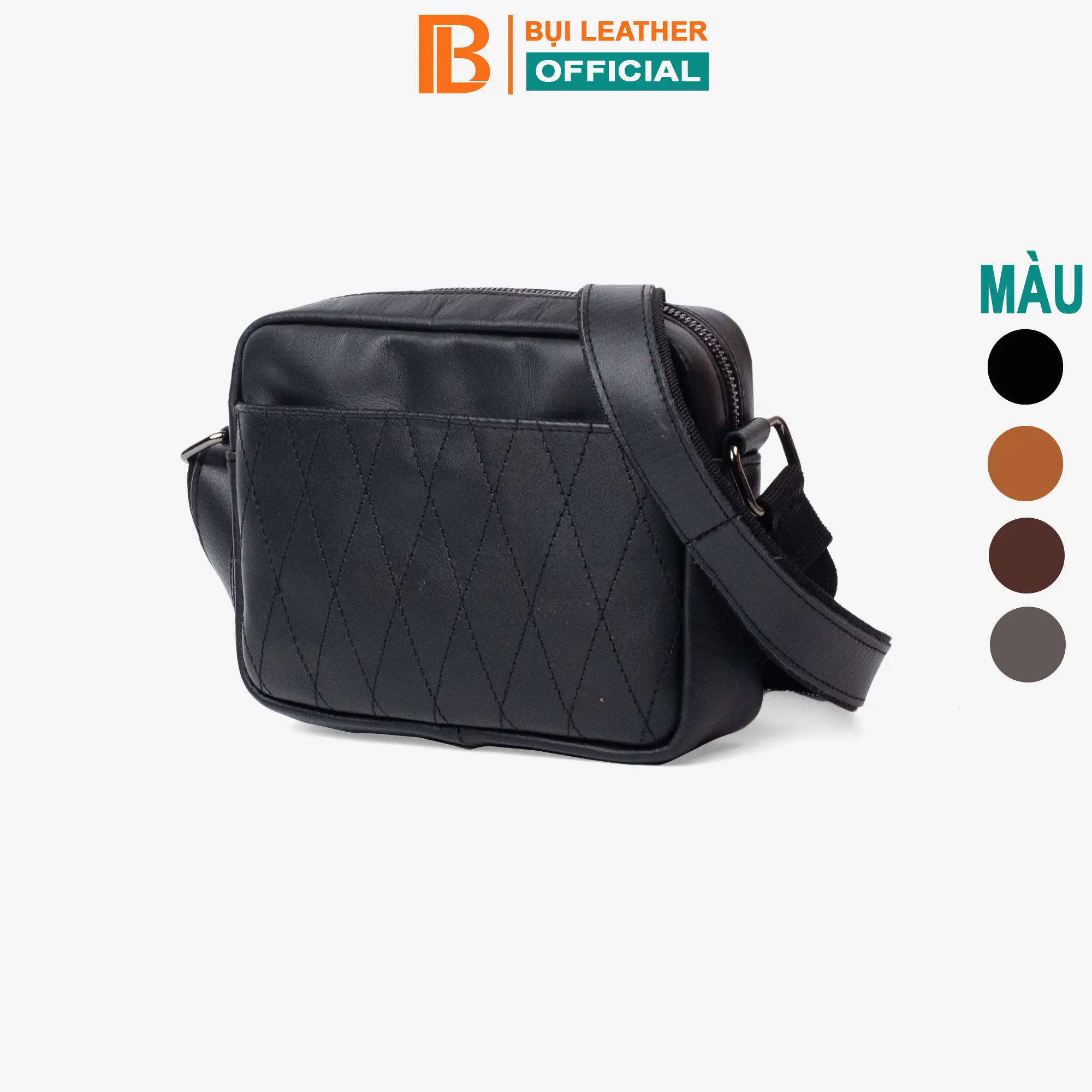 Túi Đeo Chéo Nam Saturn DC111 Bụi Leather Nhiều Phân Loại Bảo Hành 12 Tháng