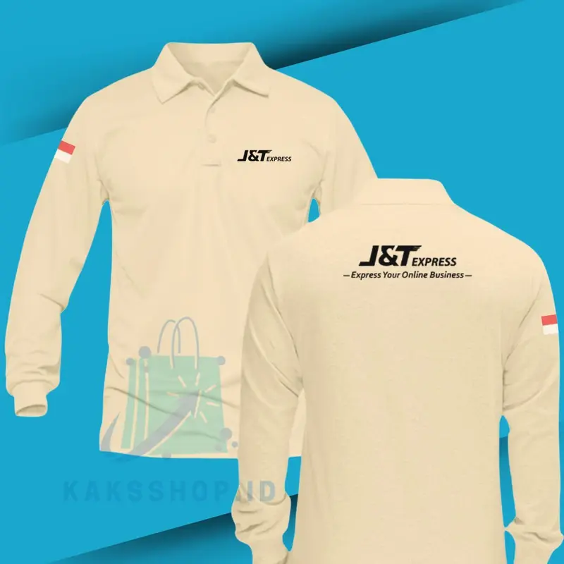 Baju Tshirt Poloshirt Shirt T-Shirt Krah Kerja Panjang Seragam Jnt Express Expedisi Kaospolos Pria Kaos Termurah List Atasan Kombinasi Kerah Bahan Lakoste 6