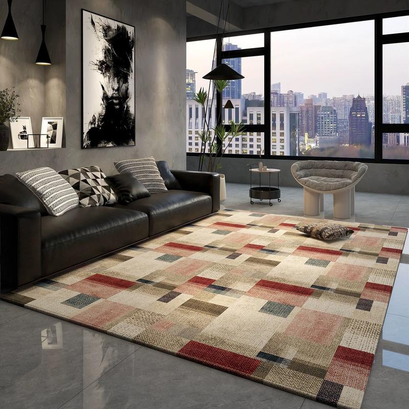Thảm Phòng Khách Thảm Sofa Cà Phê Thảm Đầu Giường Thảm trải sàn Phòng Ngủ, Kích Thước Lớn, Phong Cách Kem, Thiết Kế Đơn Giản, Thích Hợp Cho Phòng, 7590 người thu thập 5