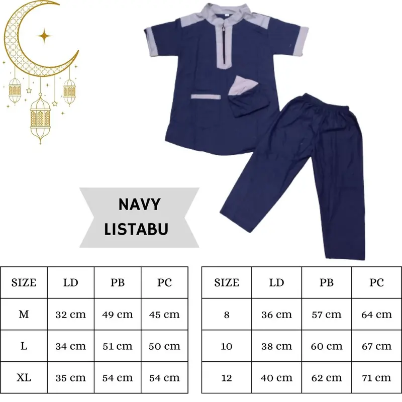 Pakaian Muslim Anak Laki laki Setelan Koko Zipper Polos Usia 2 - 10 Tahun Free  Peci Baju Kurta Celana Panjang pakaian muslim anak laki-laki Pendek Kombinasi Nyaman Kancing Resleting Depan 5