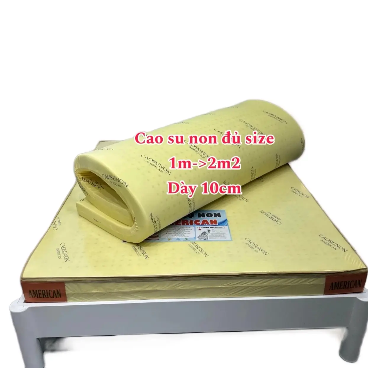 Nệm Cao Su Non đủ size từ 1mx2m -> 2m2x2m. CÓ TẶNG 2 GỐI